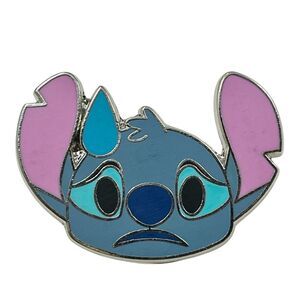 Disney Lilo & Stitch Emoji Blitz Sad Face Tears Pin Trading Pin 2017 Enamel